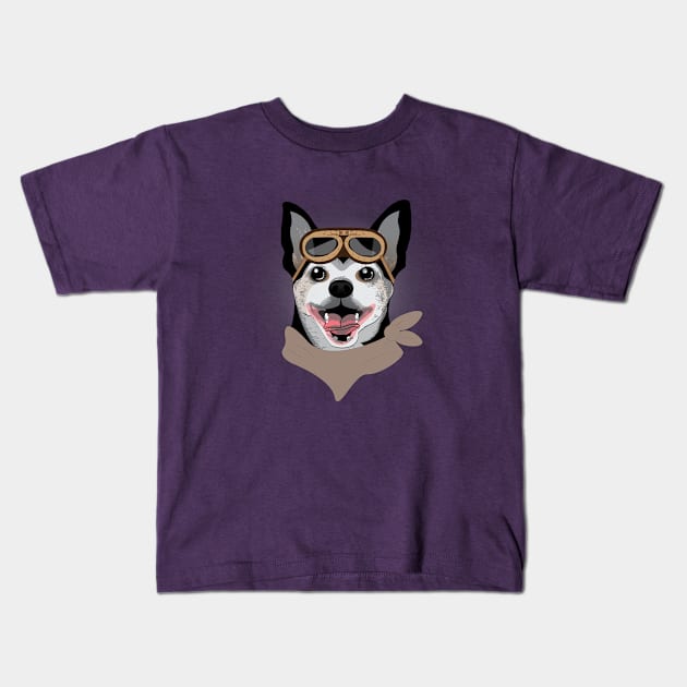 Post-Apocalyptic Chihuahua Dog Face with Goggles Kids T-Shirt by PixelDot Gra.FX Collection